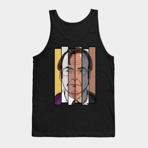 Saul Goodman, Jimmy McGill and Gene Takovic Tank Top by Black Snow Comics